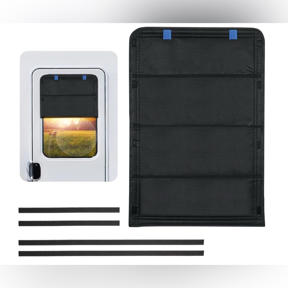 RV Door Window Shade 16 x 24 ( W x H) Foldable Window Cover 100% UV Protection